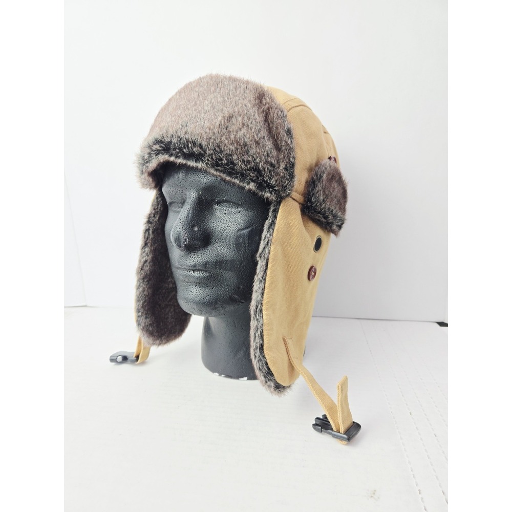 Winter Hat Broner NWT fur trapper brown one size